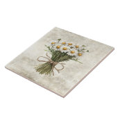 Carreau Daisies Rustic Floral Faux Ceramic Tile (Côté)