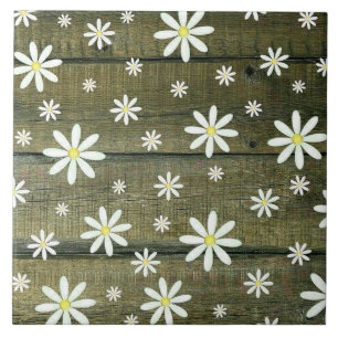 Carreau Daisis Rustique Barne Planche Daisy Flower