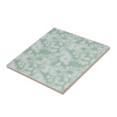 Carreau Daisy Brisée Texturée en Vert Menthe Doux (Côté)