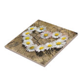 Carreau Daisy Heart - Amour - Ajouter Votre Texte / Nom (Côté)