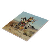 Carreau "Dakota Chief" de Charles M Russell (Côté)