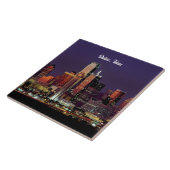 Carreau Dallas, Texas skyline au crépuscule (Côté)