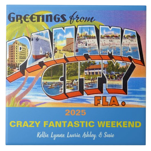 Carreau Dalle de souvenir de Panama City (Devant)