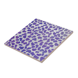 Carreau Dalmatien Imprimé Violet et Blanc