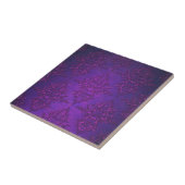 Carreau Damas violet vibrant élégant (Côté)
