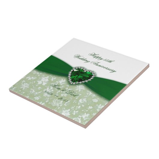 Carreau Damask 55e anniversaire du Mariage (Côté)