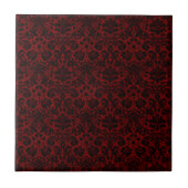 Carreau Damask Maroon Black (Devant)