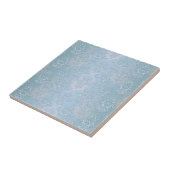 Carreau Damassé Bleu Bébé Pastel (Côté)