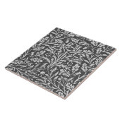 Carreau Damassé florale de Nouveau d'art, gris (Côté)