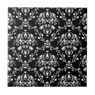 Carreau Damassé noire et blanche