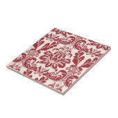 Carreau Damassé rouge et blanche de tuile… (Côté)