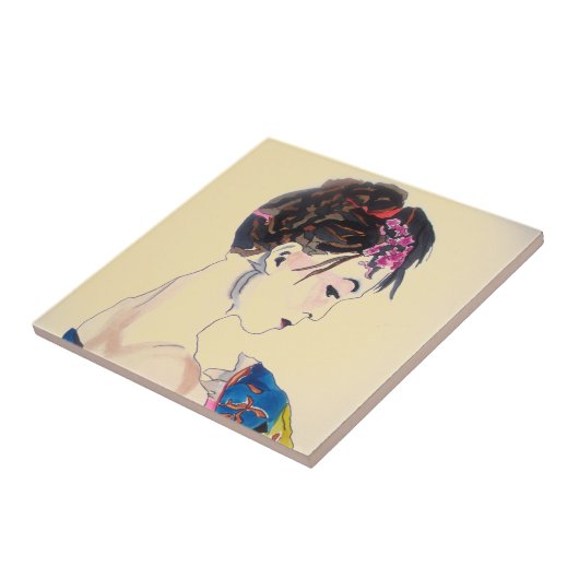 Carreau Dame avec kimono (Côté)