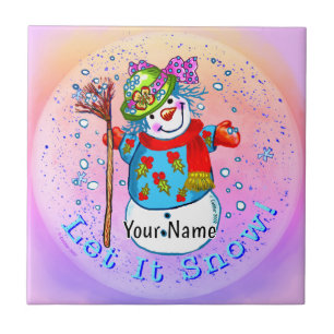 Carreau Dame de neige Bonhomme de neige