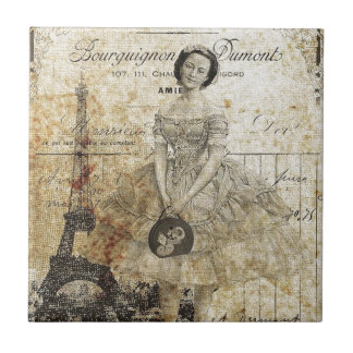 Carreau Dame française vintage