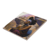 Carreau Dame futuriste africaine-américaine (Côté)