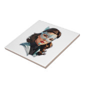 Carreau Dame masquée vénitienne (Côté)