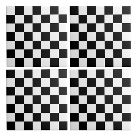 Carreau Damier blanc et noir