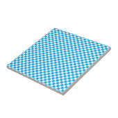 Carreau Damier bleu et blanc lumineux (Côté)