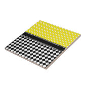 Carreau Damier jaune de point (Côté)