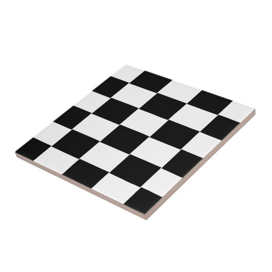 Carreau Damier noir et blanc (Côté)