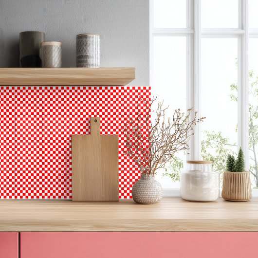 Carreau Damier rouge et blanc croate