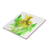 Carreau Dandelion Peinture d'aquarelle de fée (Côté)