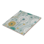Carreau Dandelion Whimsical - Jaune, Blanc & Turquoise (Côté)