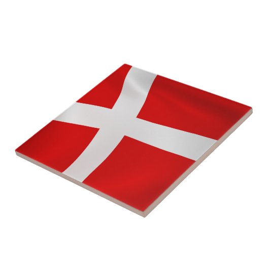 Carreau Dannebrog - le drapeau danois (Côté)