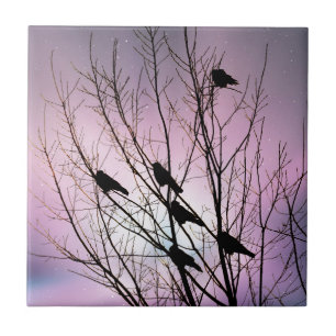 Carreau Dans le ciel nocturne pourpre