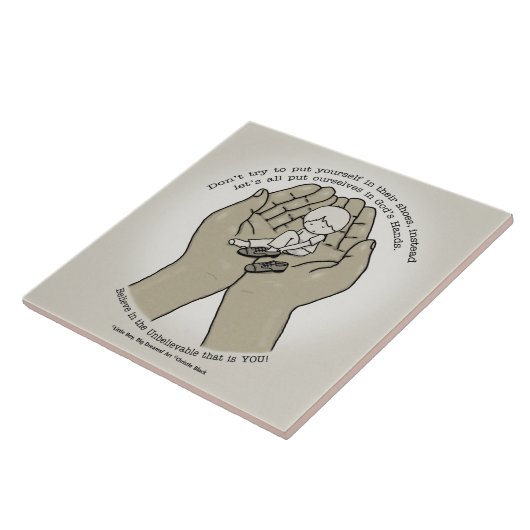 Carreau Dans les mains de Dieu (Côté)