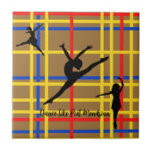 Carreau Danse comme Piet Mondrian Art Moderne (Devant)