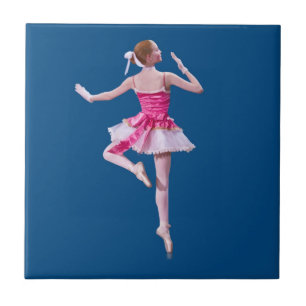 Carreau Danse de ballerine sur la tuile bleue