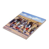 Carreau Danse de Buffalo des Indiens de pueblo (Côté)