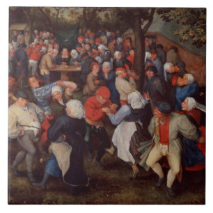 Carreau Danse de village (huile sur le panneau)