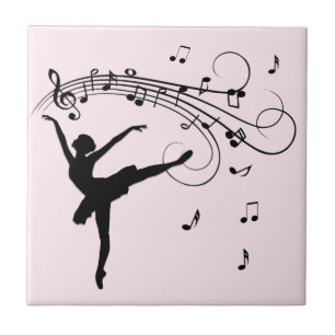 Carreau Danse Extraordinaire Ballerina avec musique rose