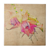 Carreau Danser Dans Le Vent - Fleurs Fuchsia (Devant)