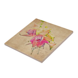 Carreau Danser Dans Le Vent - Fleurs Fuchsia