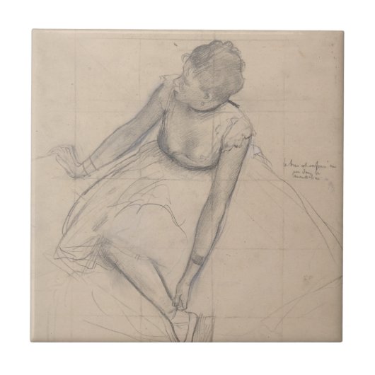 Carreau Danseur ajustant sa pantoufle (Devant)