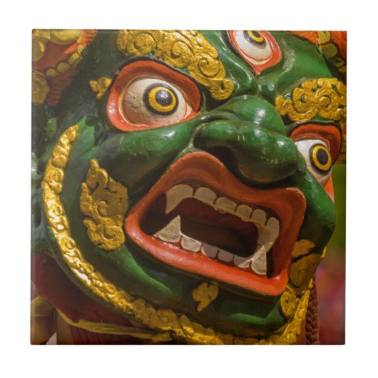 Carreau Danseur asiatique masqué (Devant)