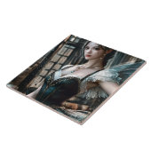 Carreau Danseur de ballet dans un TuTu Vert et des ailes d (Côté)