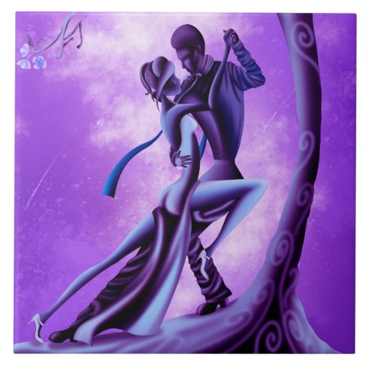 Carreau Danseur romantique sous l'arbre Lune (Devant)