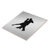 Carreau Danseurs Tango Silhouette 2 Argent (Côté)