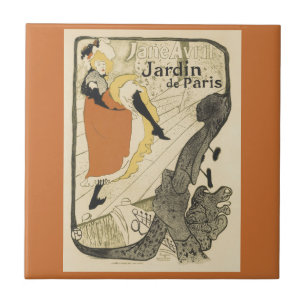 Carreau Danseuse Art Nouveau Jane Avril par Toulouse Lautr