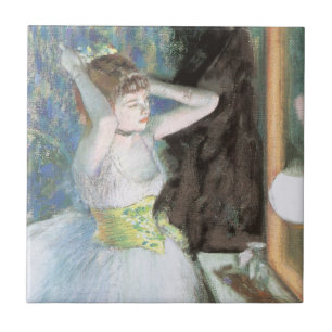 Carreau Danseuse dans sa loge d'Edgar Degas