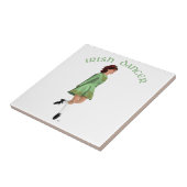 Carreau Danseuse de step irlandais - Vert (Côté)