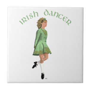 Carreau Danseuse de step irlandais - Vert