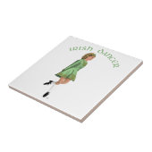Carreau Danseuse de step irlandais - Vert (Côté)