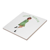 Carreau Danseuse de step irlandais - Vert (Côté)