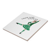 Carreau Danseuse des Highlands écossais - Vert (Côté)