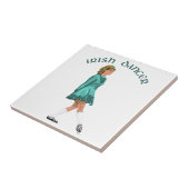 Carreau Danseuse Irlandaise en Chaussures Douces Turquoise (Côté)